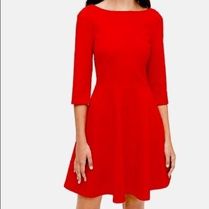 Kate Spade red boat neck ponte dress